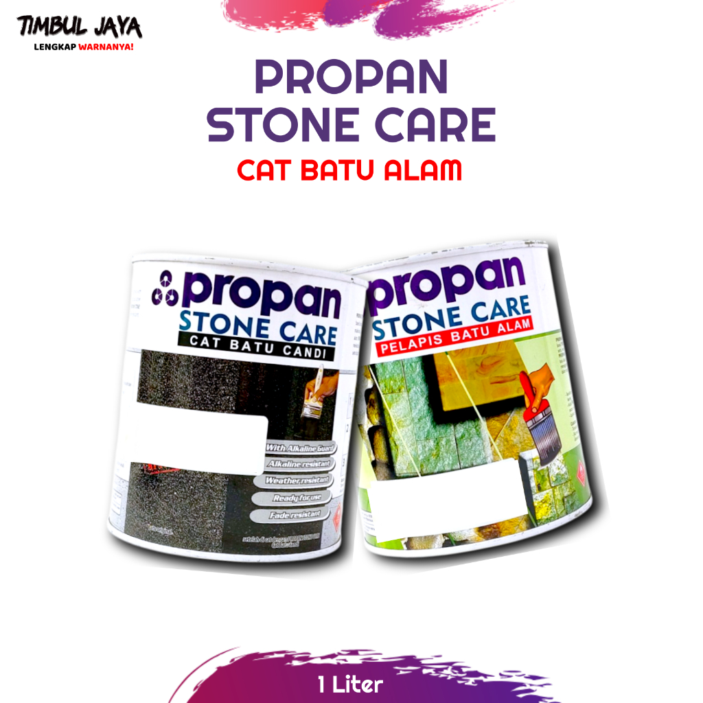 Cat Batu Alam Hitam Glossy Propan 1 Liter Stone Care Batu Candi SC70 SC71 / Cat Batu Hitam Propan