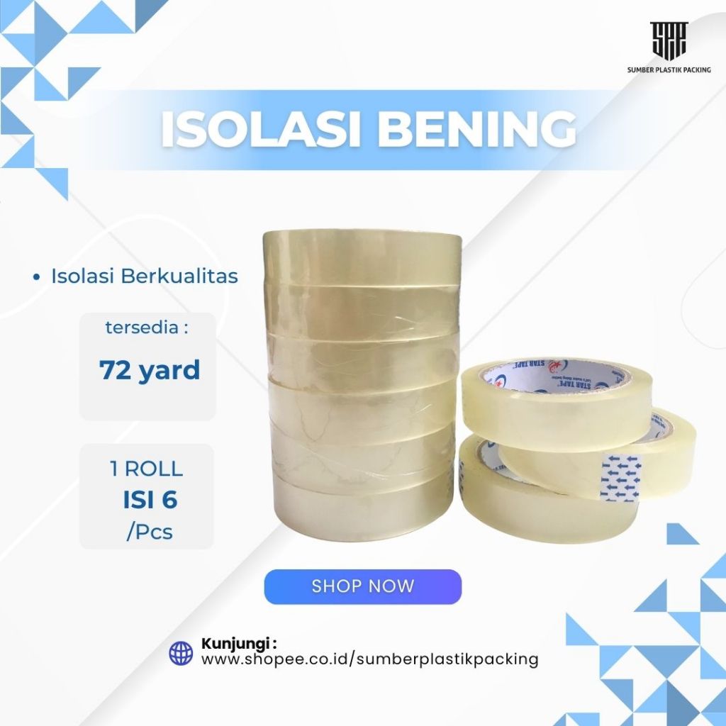 

ISOLASI BENING SOLASI BENING SOLATIP BENING 1 INCH 72 YARD ASLI
