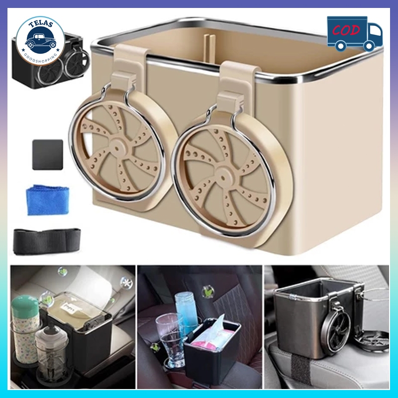 Console Box Tisu Tempat Minuman Mobil Car Seat Organizer Box Cup Holders Tempat Tisu Mobil Kotak Tis