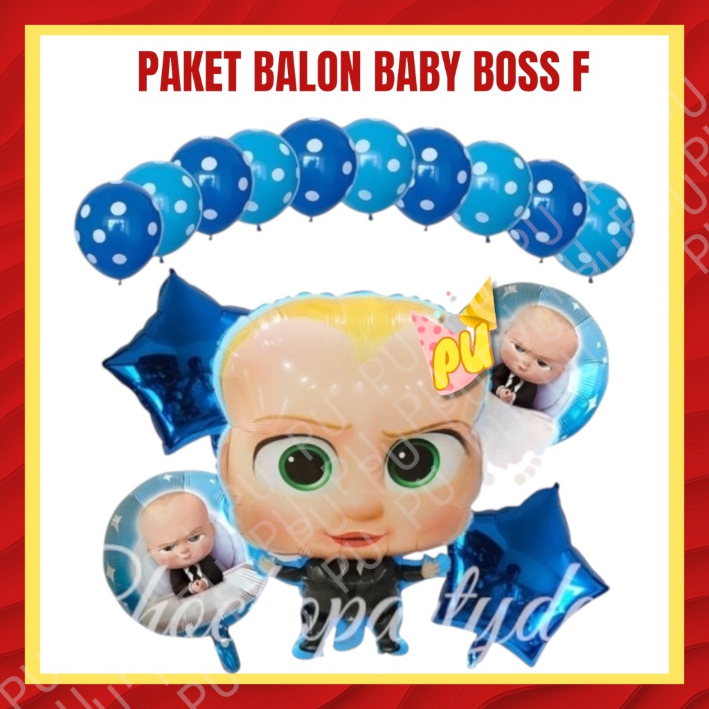 Paket Balon BABY BOSS F / Dekorasi Ulang Tahun Baby Boss