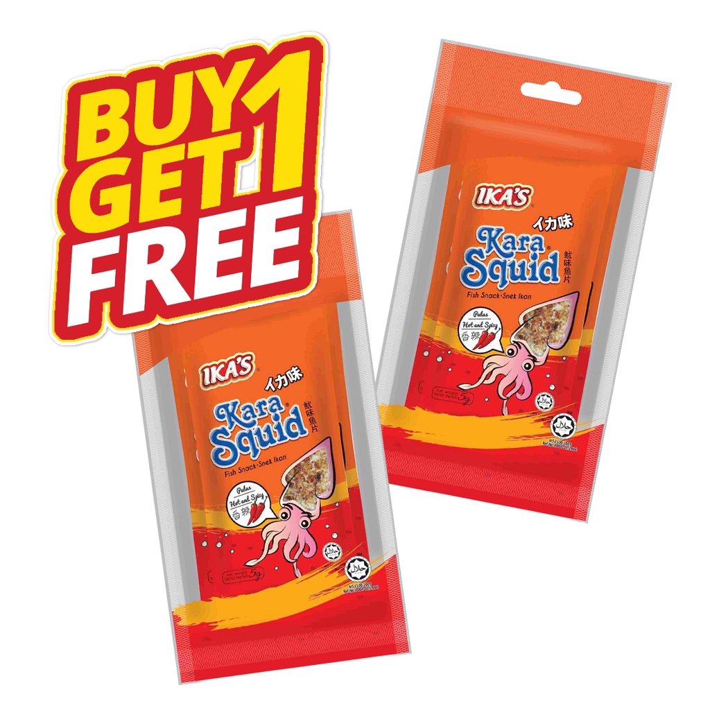 

BUY 1 GET 1 Ika's KaraSquid Fish Snack Hot & Spicy | Snack Ikan