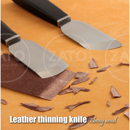 

Leather thinning KNIFE - ebony Wood Handle - Leather tools