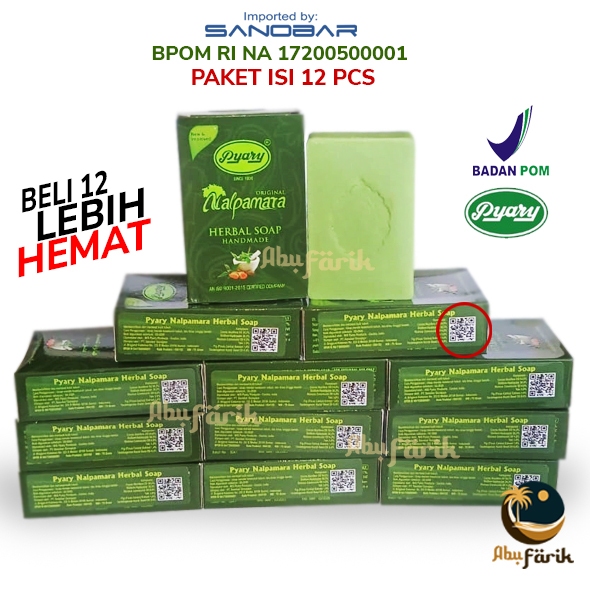 [BPOM] 12 Pcs Sabun NALPAMARA BPOM RI NA 17200500001  | Pemutih Wajah | Grosir
