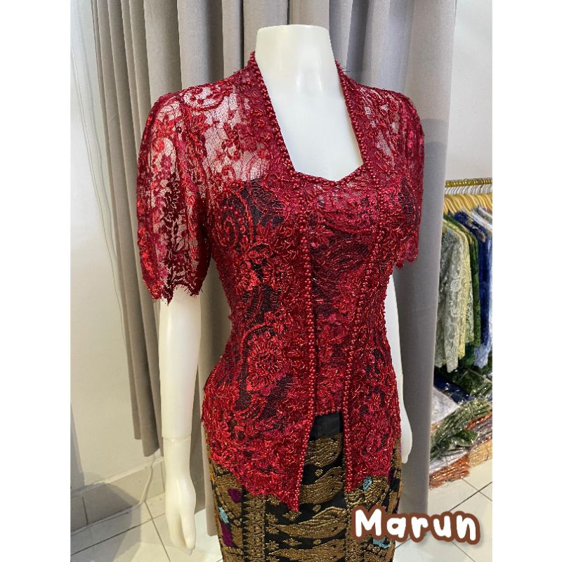 SIMONA KEBAYA Pendek Sashi (Kebaya saja) kebaya bali jadi pendek wisuda mewah payet mutiara