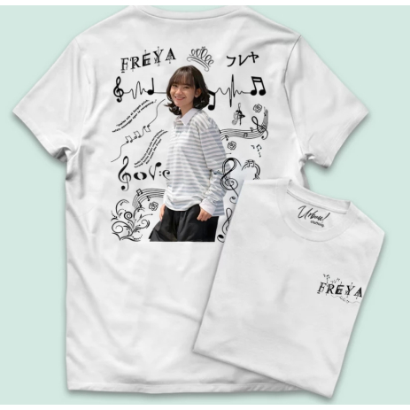 aos My Oshi Freya JKT48 - Melody Music - Tshirt Street Modern Skena Style Streetwear - White