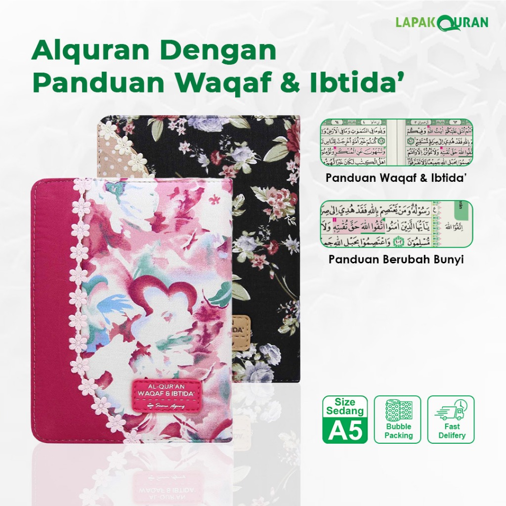 PROMO Alquran Kain Resleting A6 Ukuran Sedang Kecil / Waqaf Ibtida Non Terjemah