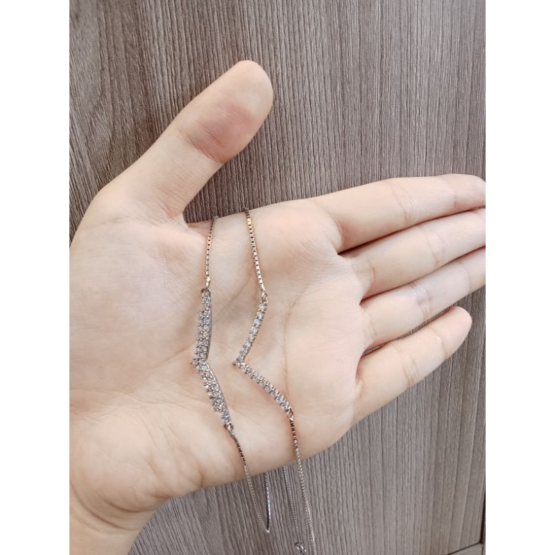 kalung & gelang aurel Perak 925 Asli
