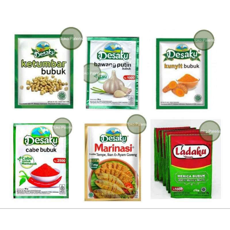 

1PCS - DESAKU KUNYIT BUBUK DESAKU BAWANG PUTIH BUBUK DESAKU KETUMBAR BUBUK DESAKU CABE BUBUK DESAKU MARINASI LADAKU