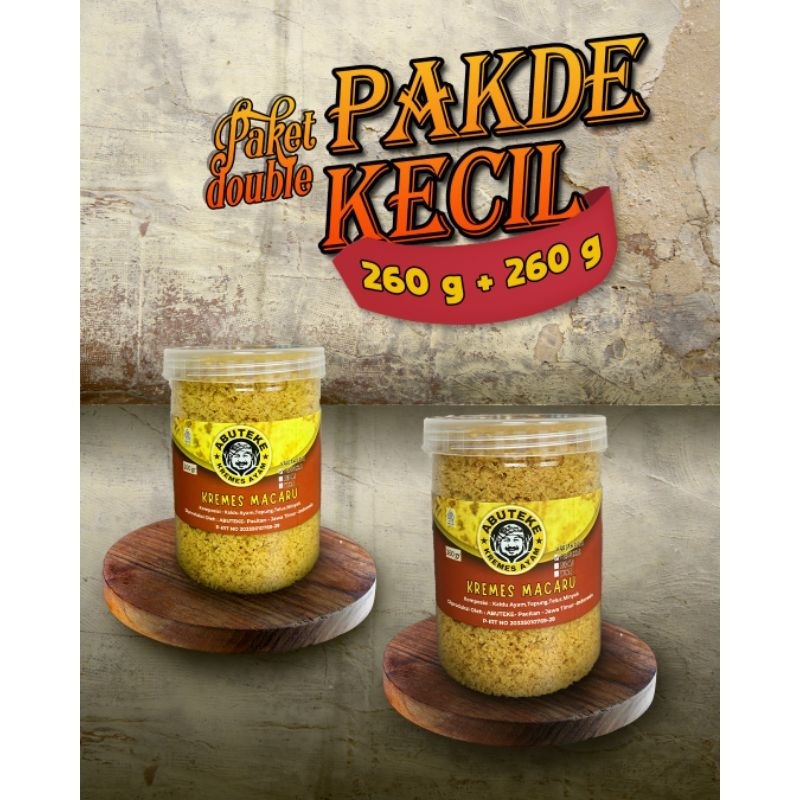 

Kremes Ayam Untuk Keluarga Paket Murah Pakde Kecil 2 Toples 260 gram Kremes Macaru varian Original