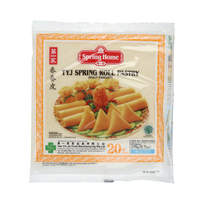

TYJ Spring Roll Pastry 8.5" (20 Lembar) 275g – Kulit Lumpia Premium, Siap Pakai