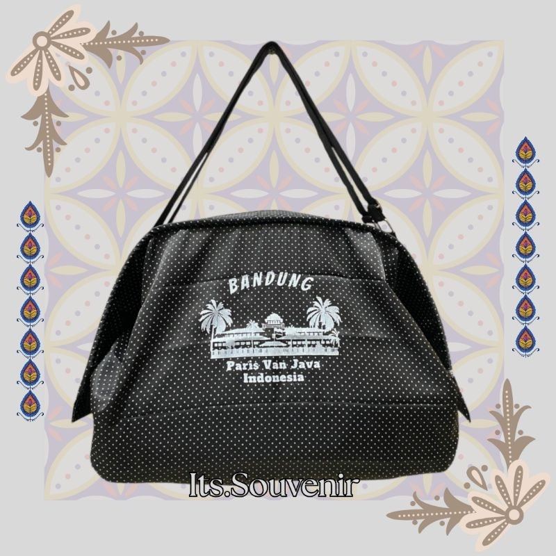 Tas Lipat Sablon Bandung Souvenir Kantong Belanja Hand Bags Kain Parasut Shopping Bag Oleh-Oleh Cend