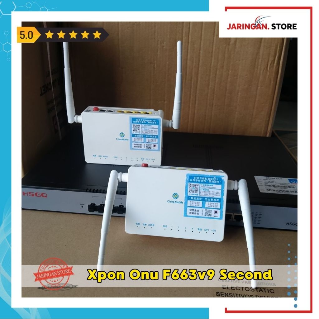 PAKET 100 PCS F663V9/XPON ONU/OMCI/LENGKAP/SECOND