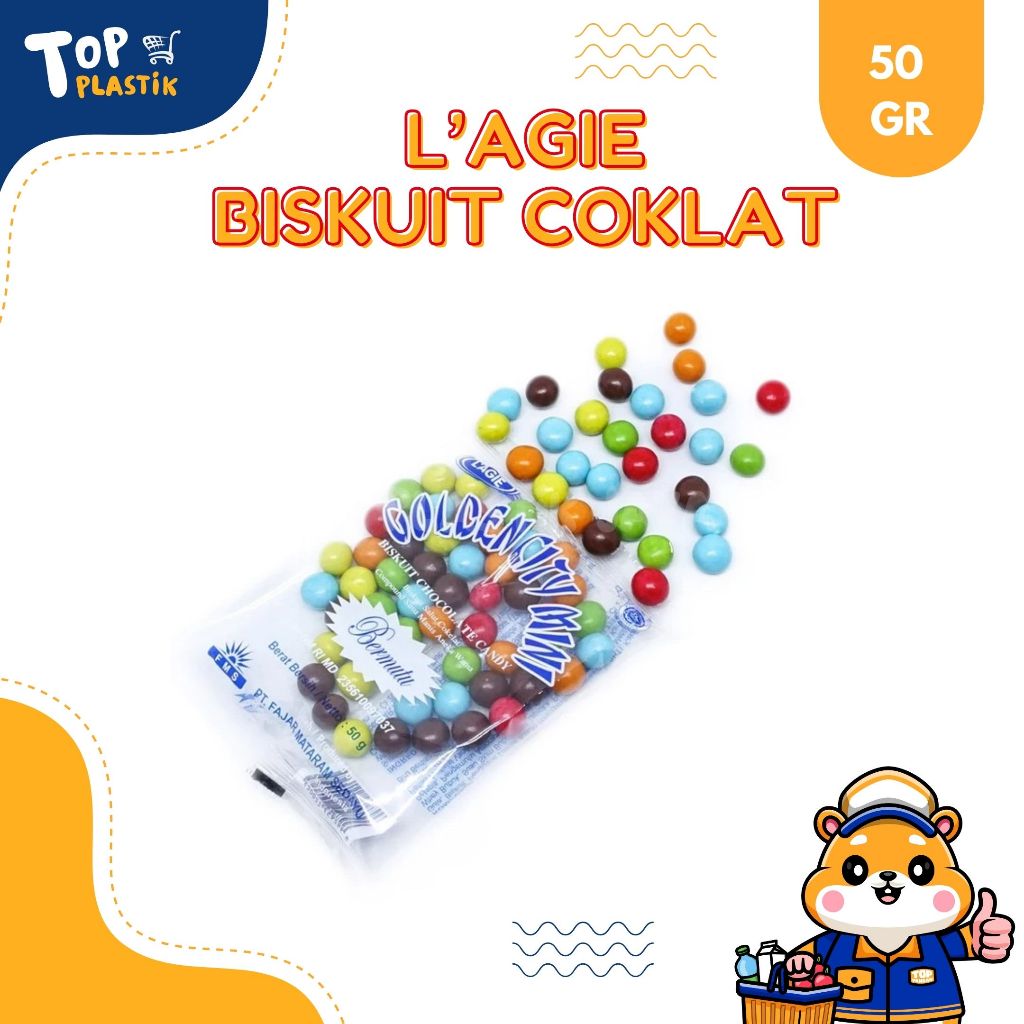 

Lagie Golden City Mini - Coklat Biskuit Aneka Warna - 50gr