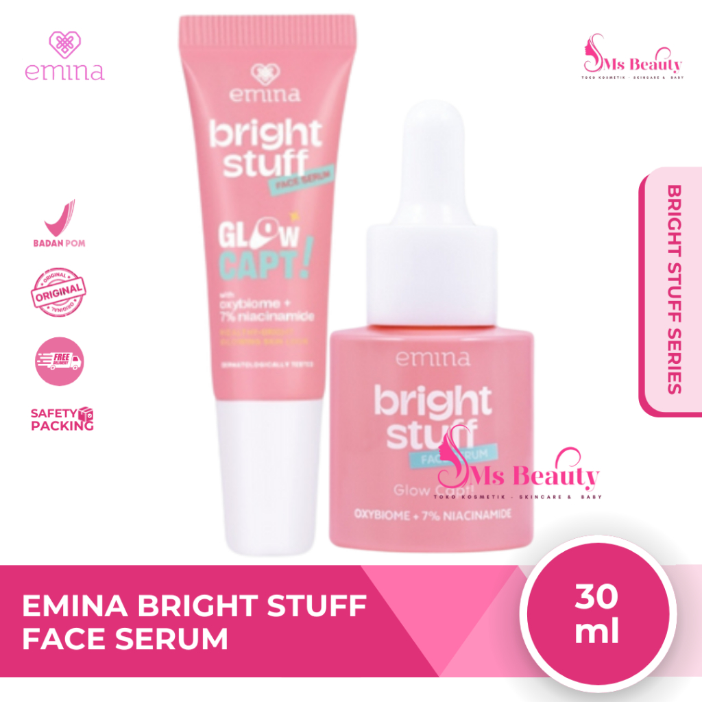 EMINA Bright Stuff Face Serum /  Serum Wajah Cerah Glowing Anti Kusam