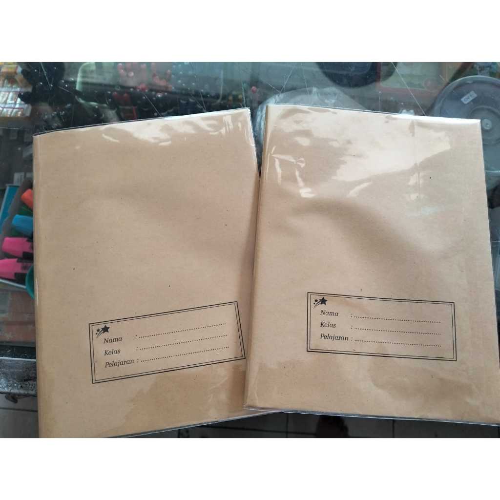 

buku tulis bersampul coklat + bersampul plastik