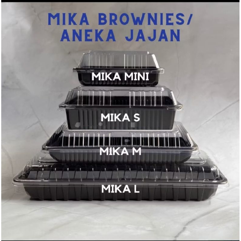 Isi 50pcs Mika Brownies Mini, S, M, L / Mika Mochi Kue / Mika Brownies Kue Bolu Tart Gulung / Tray B