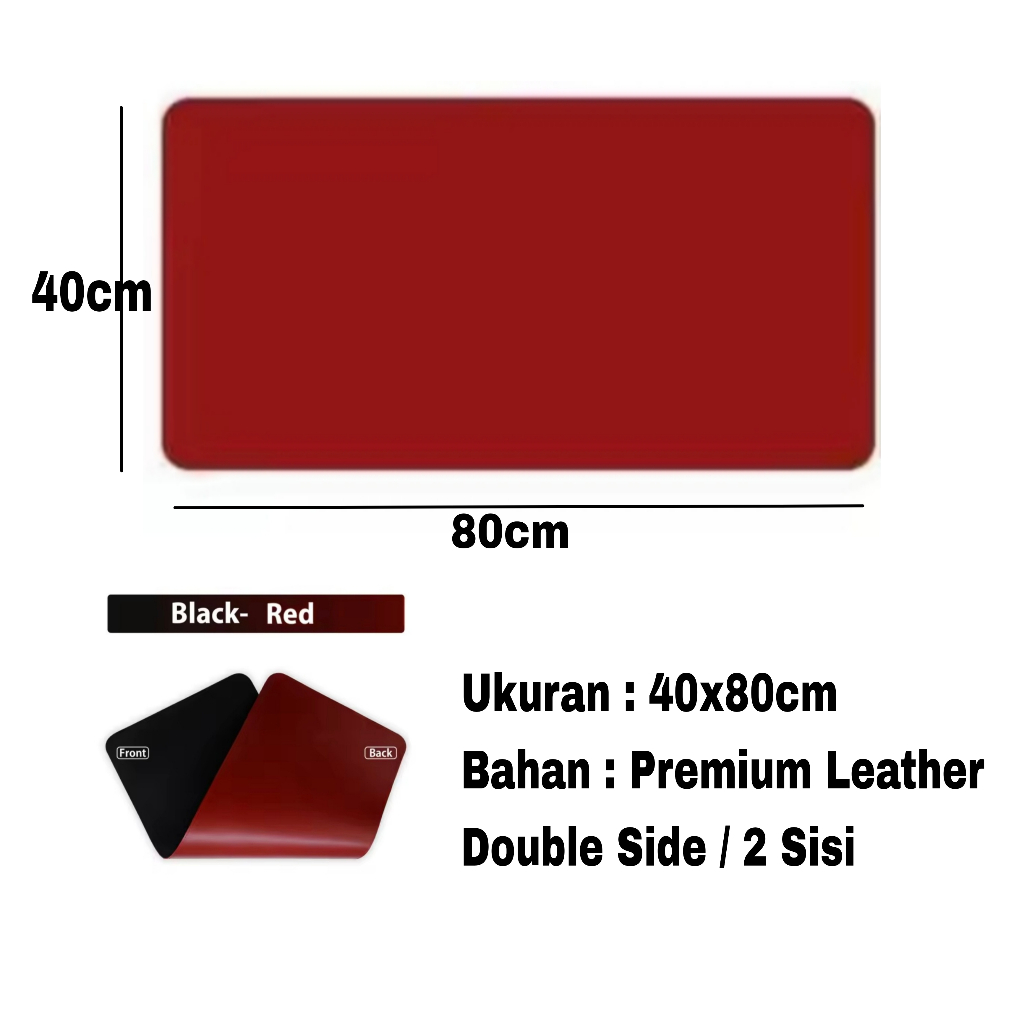 Grafir Nama Mousepad kulit double layer besar 40x80 mousepad 2 sisi