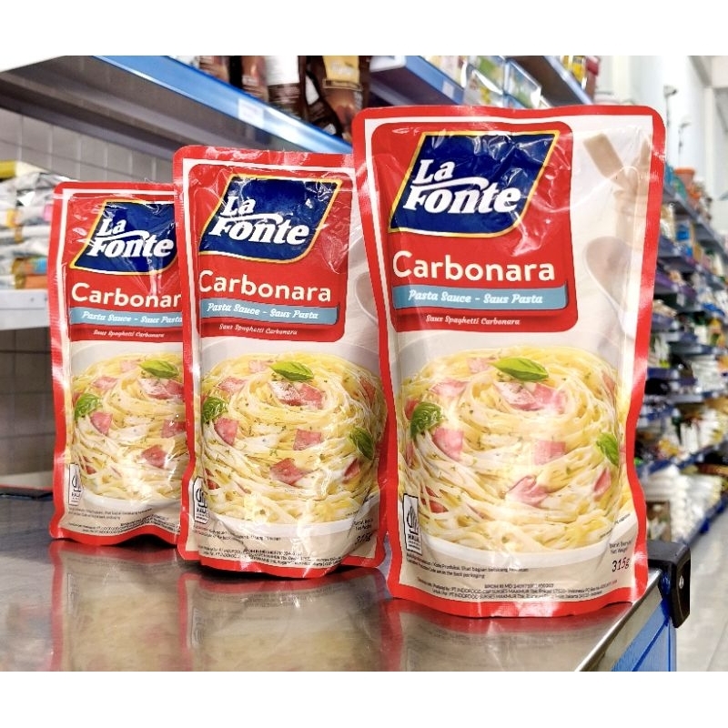 

La fonte Carbonara 315gr/Lafote Carbonara 315gr/Saus Carbonara/Saus Spaghetti Carbonara
