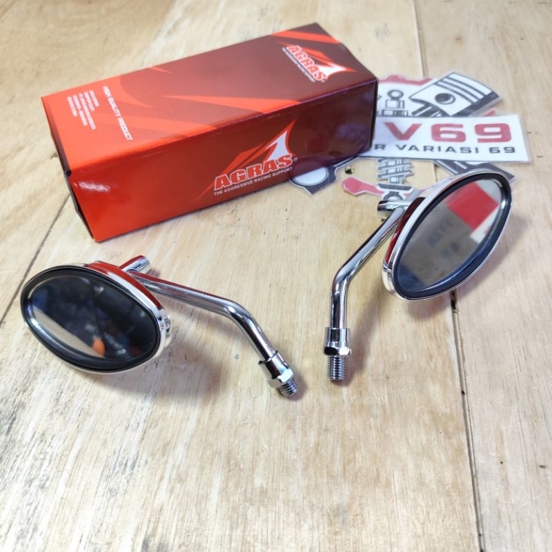 SPION KOTAK KECIL OVAL MODEL DAYTONA RETRO KLASIK TIGER MEGAPRO CB GLMAX C70 UNIVERSAL DRAT HONDA