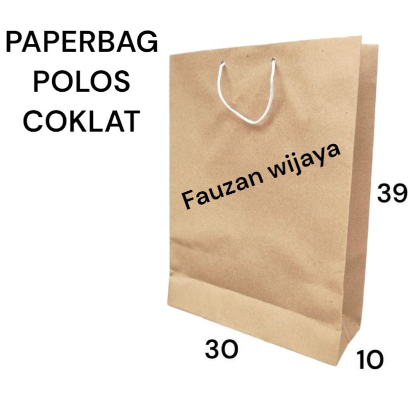 

Paperbag Polos coklat Jumbo uk 30x40 isi 12pcs