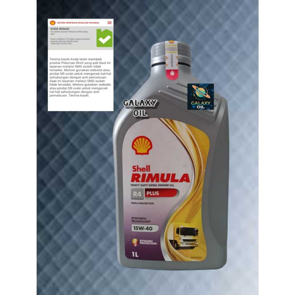 SHELL RIMULA R4 PLUS 15W-40 1 LITER ORIGINAL