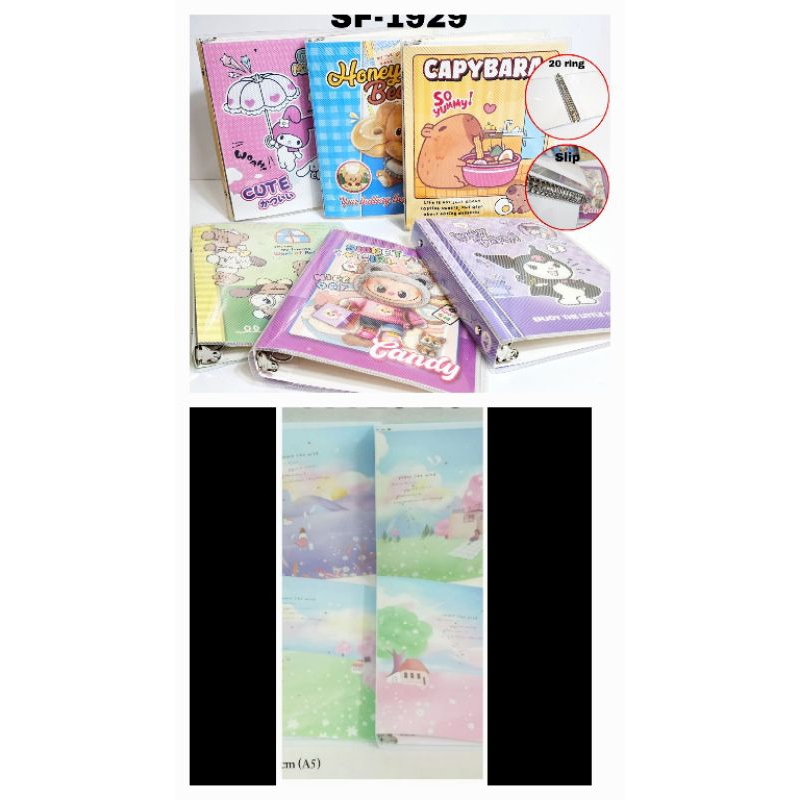 

Map Binder Note Besi Printing Ukuran A5 / Map file Karakter Boy Girl/ Loose Leaf / Buku Ring / Buku Note