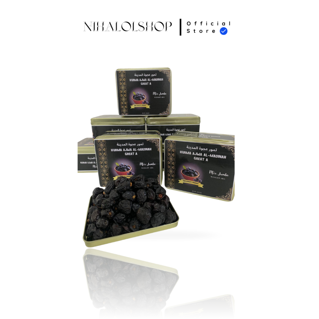 

Kurma Ajwa premium kemasan kaleng exclusive (kemasan 1 KG)