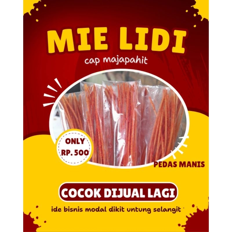 

Grosir Mie Lidi Kecil Pedas Manis 500 an