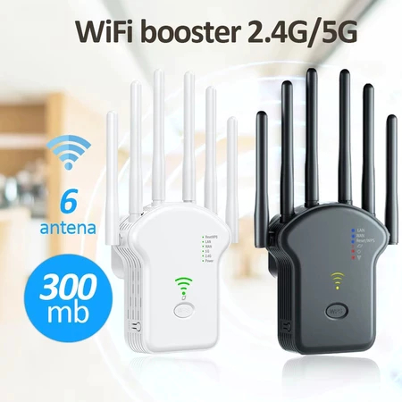 WIFI Penguat Sinyal 1200Mbps Dual-Band 6TX / Penguat Sinyal 6 Antena