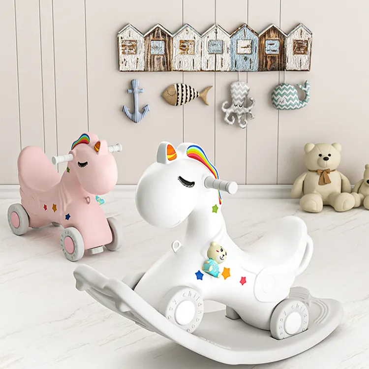 HJA Mainan Anak Kuda Kudaan Goyang Rocking Horse Giraffe Rocker Jerapah Jungkat Jungkit Murah