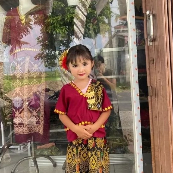 lambung anak viral Sasak warna maroon Atasan Saja