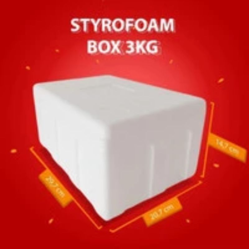 

Styrofoam Box 3 kg 29,7x 20,7x 14,7