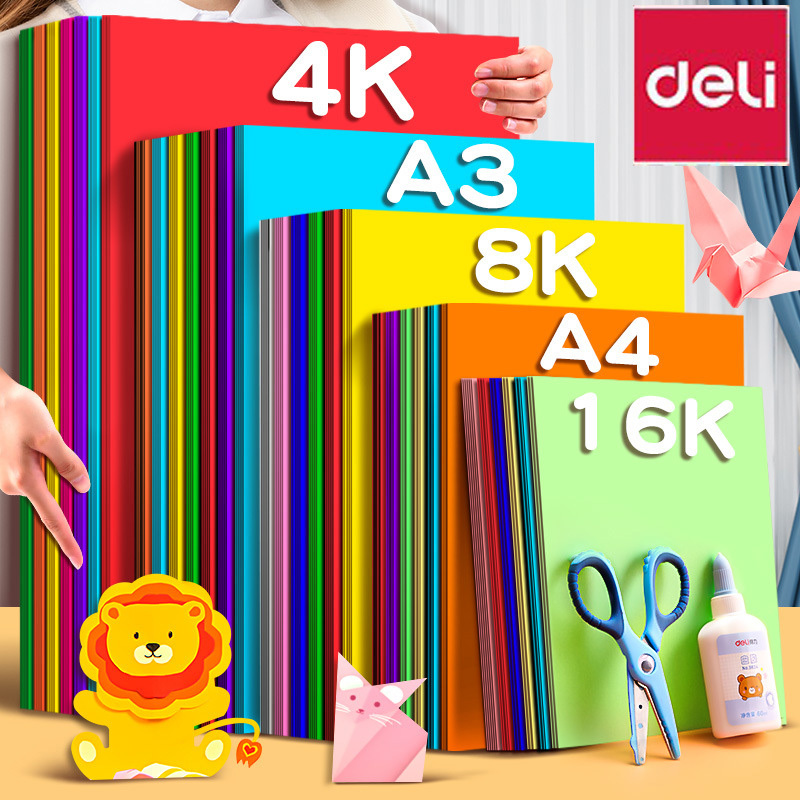 

Kertas lipat warna warni deli kertas kreatif untuk anak, DIY, origami, dan kerajinan tangan