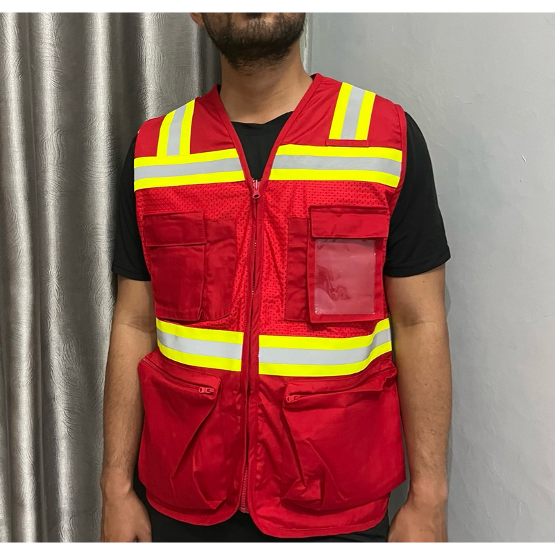 Safety Vest/Rompi Safety Merah reflektor 3M