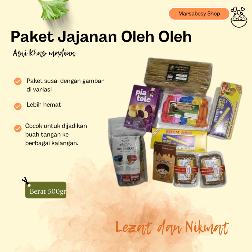 

New Paket Jajanan Oleh Oleh Madumongso Wajik Klethik Jenang Kudus Wedang Uwuh Sambel Pecel Brem Kerupuk Beras Nastar Pie Susu Berkualitas