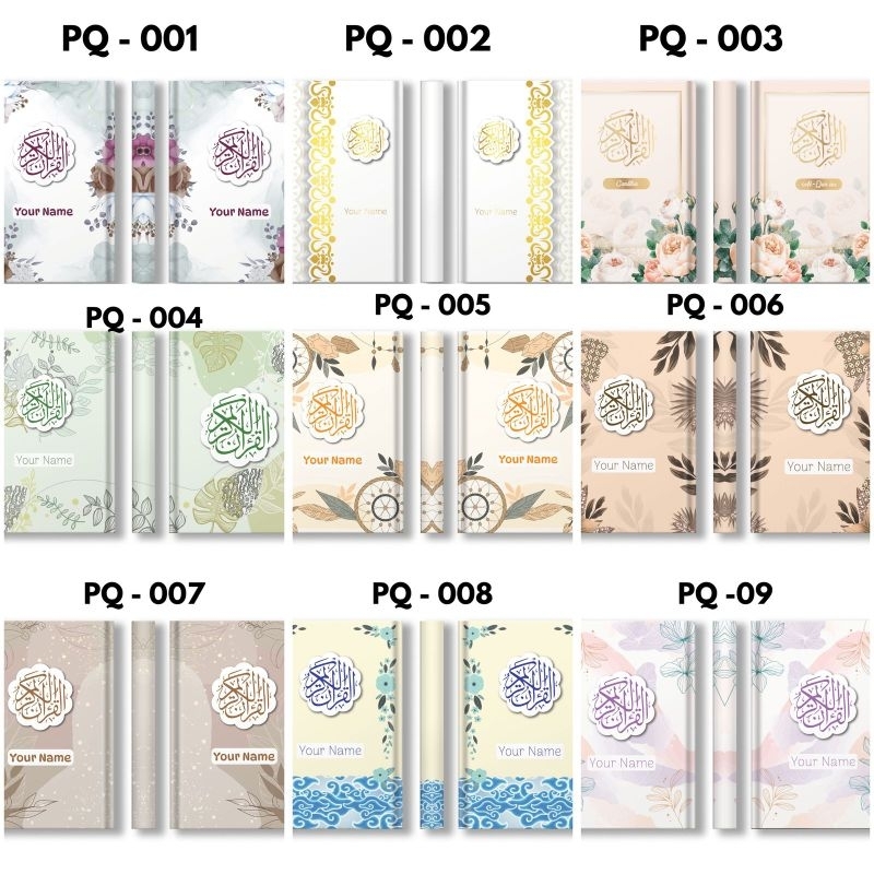 Medina New Al Quran Custome Nama  AQ 001-009