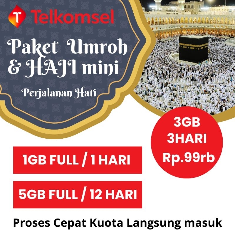 PAKET INTERNET HAJI & UMROH TELKOMSEL | PAKET ROAMING MINI