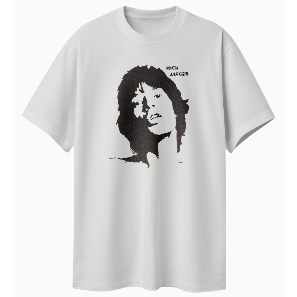 Kaos Band Vintage Rolling Stones Mick Jagger Street Art Tshirt UNISEX