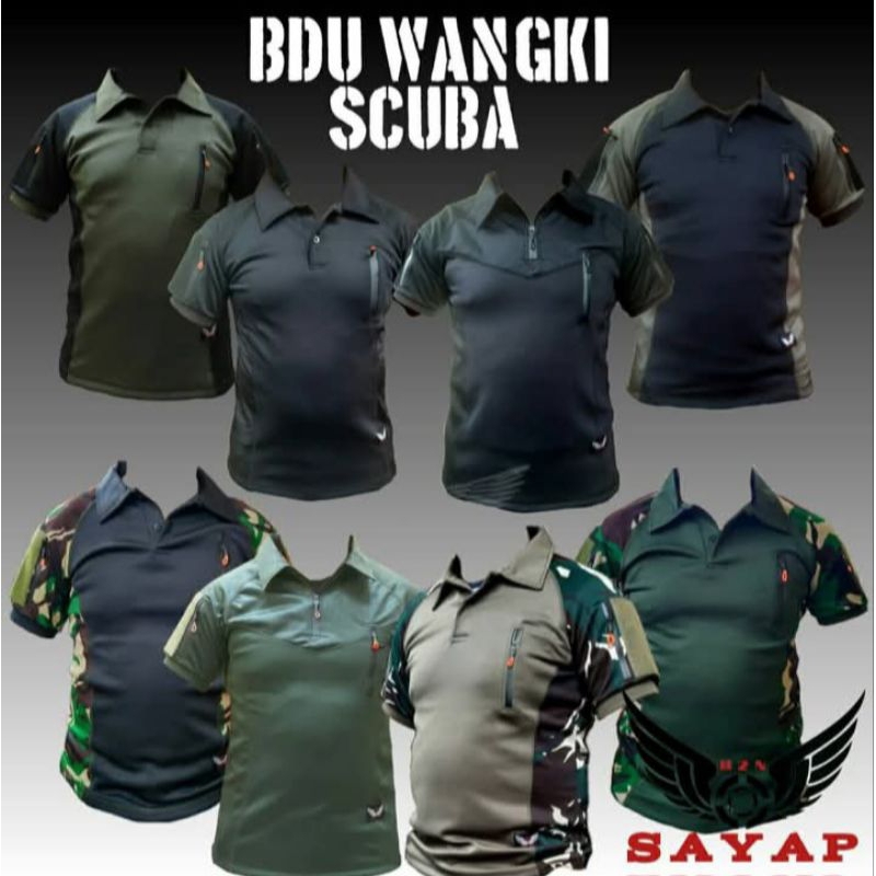 BAJU BDU WANGKI SAYAP LENGAN PENDEK || BAJU TACTICAL BDU WANGKI TERBARU || KEMEJA TACTICAL || KAOS B