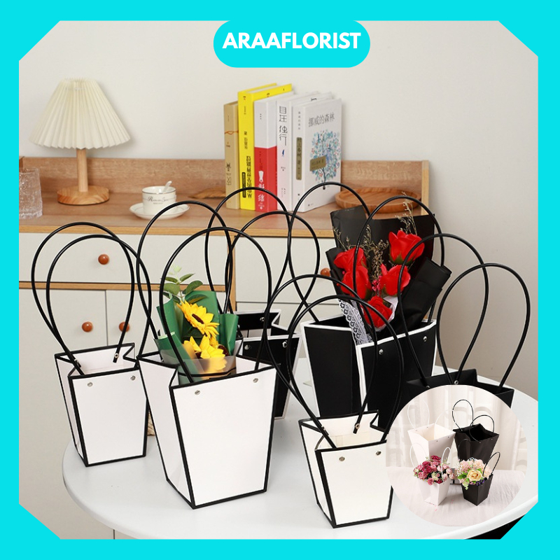 

PB02 Tas Bouquet Flower Packing Tempat Bunga Handbag BloomBag Giftbag Murah Paper Bag Gift Box