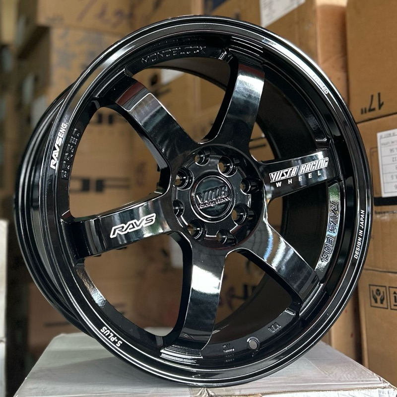 Velg Volk Rays Te37 Ring 17 Lebar 7.5 Pcd 8x100/114 Et 38 Warna Gloss Black | Velg R17 | Velg Mobil 
