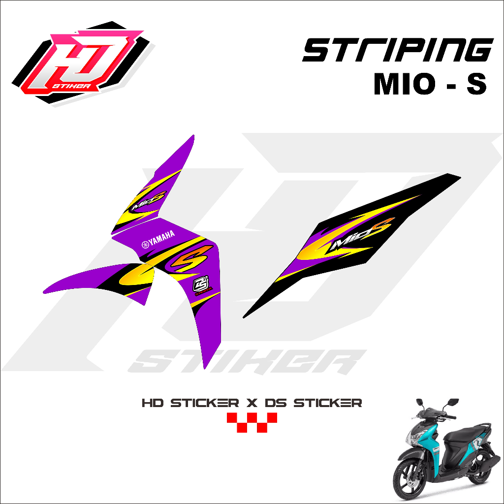 Stiker Mio S 125 Decal Striping Mio S Premium Racing HD002 HD STIKER