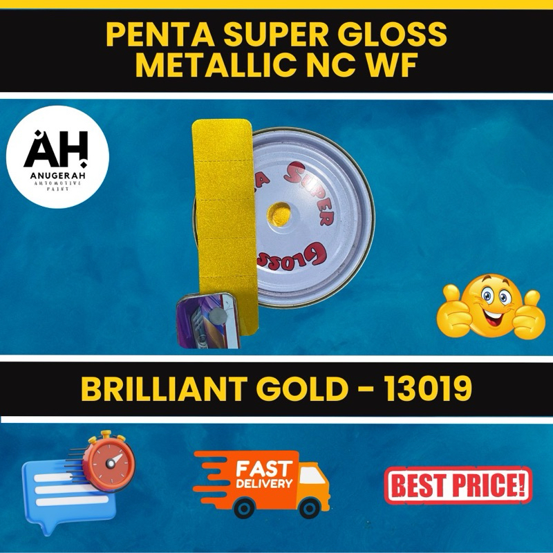 Penta Super Gloss Metallic NC WF Brilliant Gold - 13019 (200 Gram)