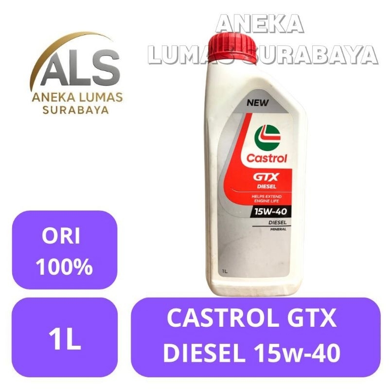 Castrol GTX Diesel 15W-40 1Liter / Oli mesin mobil diesel original