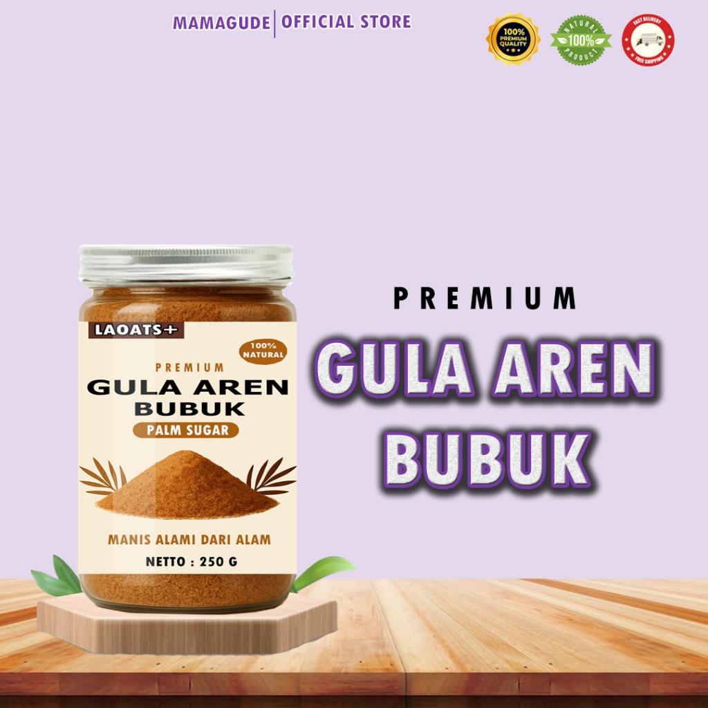 

Gula Aren Bubuk Premium 250g Laoats