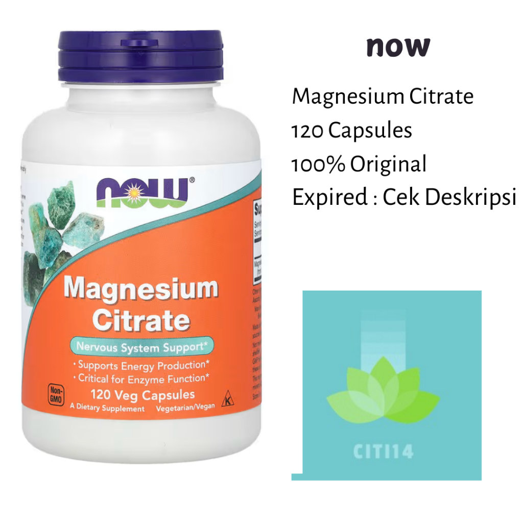 Now Foods Magnesium Citrate 400mg Magnesium 400 mg 120 Caps