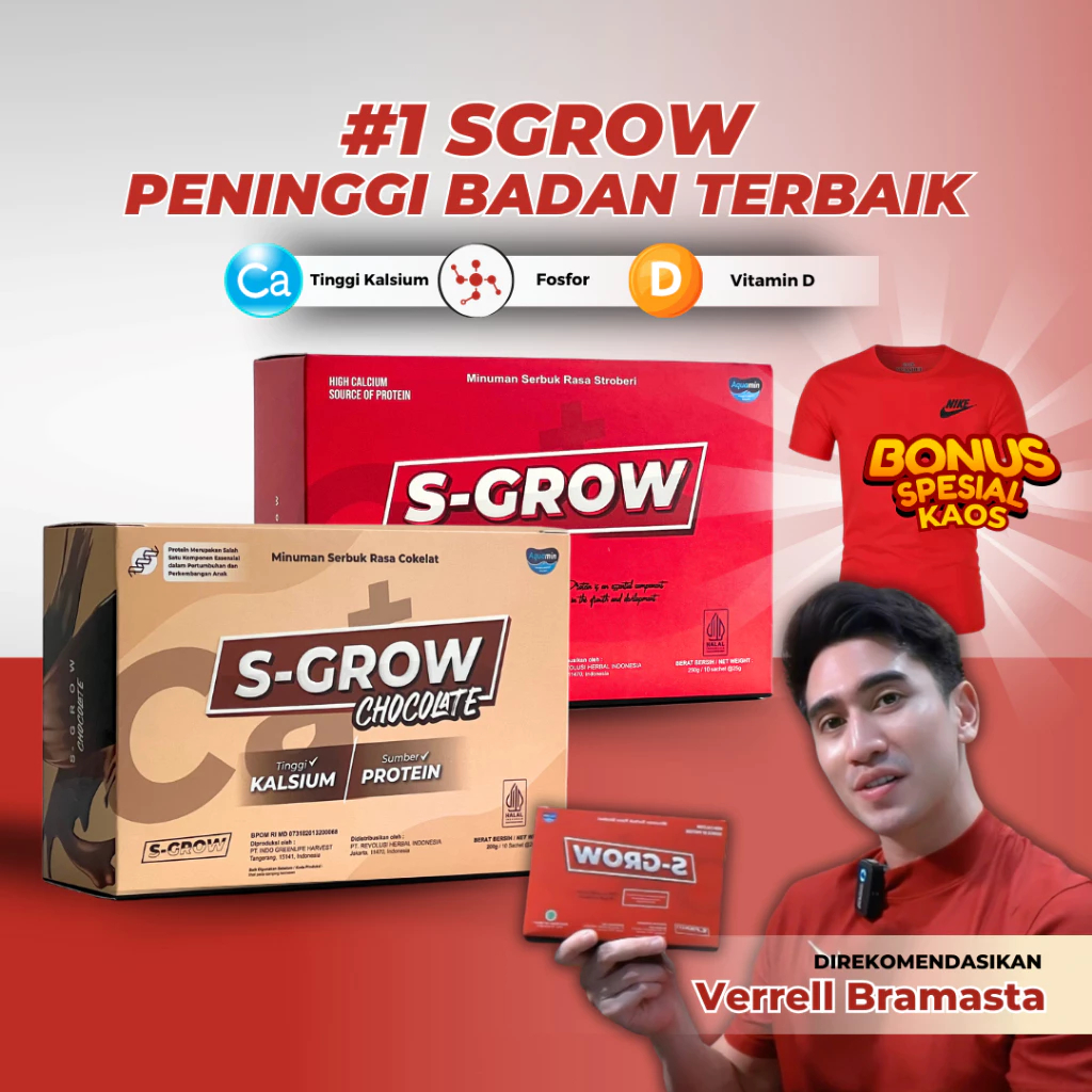 

Susu Peninggi Badan S-GROW - Peninggi Badan Terbaik Untuk Remaja dan Dewasa