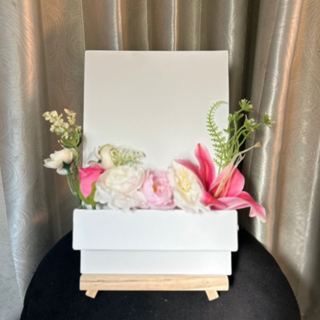 Akrilik Mini Pink / papan bunga akrilik mini kado