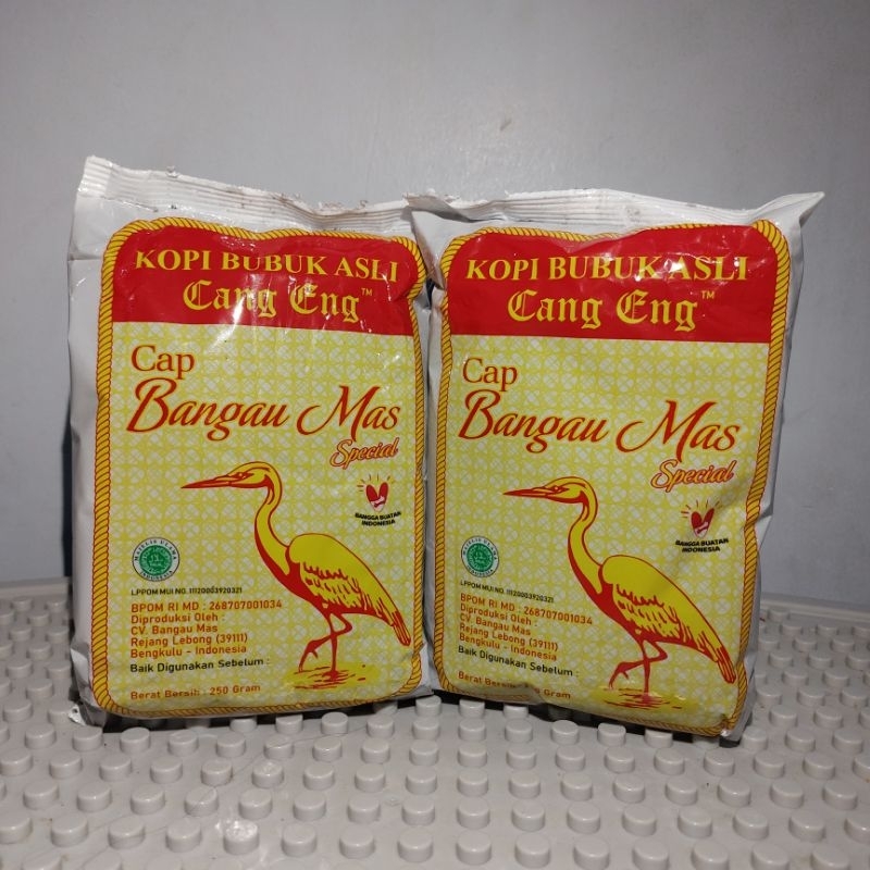 

Kopi Cang Eng cap Bangau Mas special 250 gram asli Curup Rejang Lebong Bengkulu