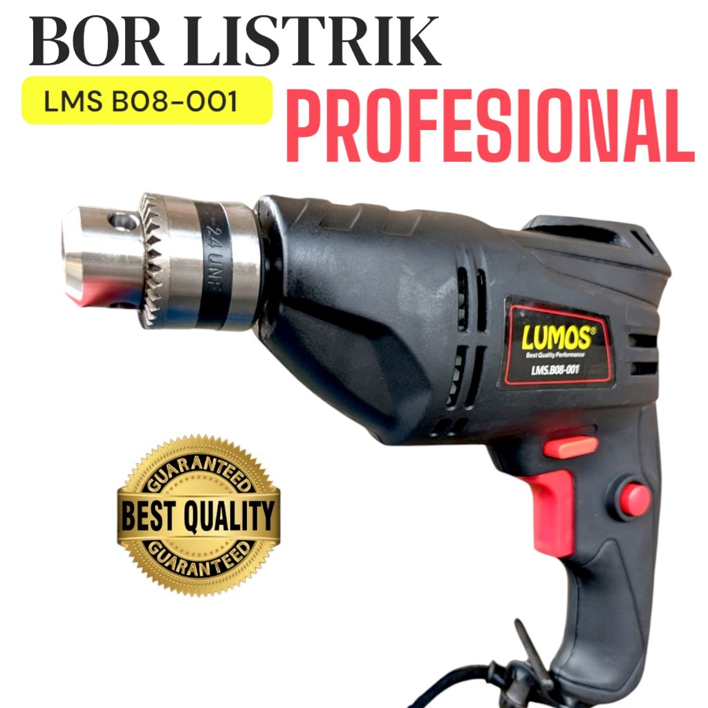 Electric Drill 10mm LUMOS Mesin Bor Listrik
